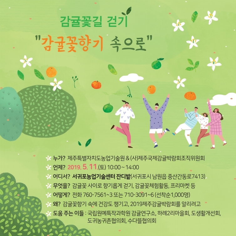 감귤꽃길 걷기 "감귤꽃향기 속으로"