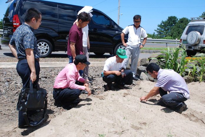 일본 나가사끼과수시험장  관계관 방문